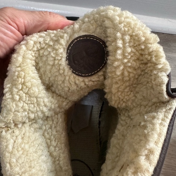 Timberland Men’s sherpa fleece lined Size 10.5 Dark Oiled Brown leatherEUC - Picture 9 of 10